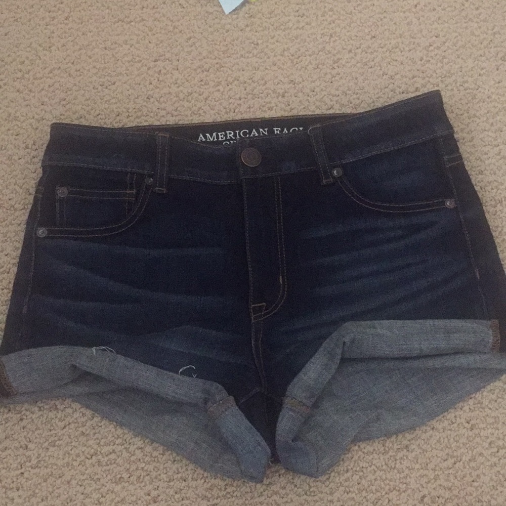 American eagle hi rise denim shorts